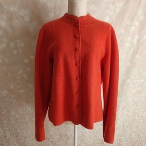 Bright Orange Talbots Wool Coat
